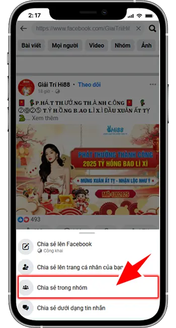 Bước 3: Tìm kiếm link , chia sẻ bài viết về trang cá nhân và các hội nhóm với hashtag
